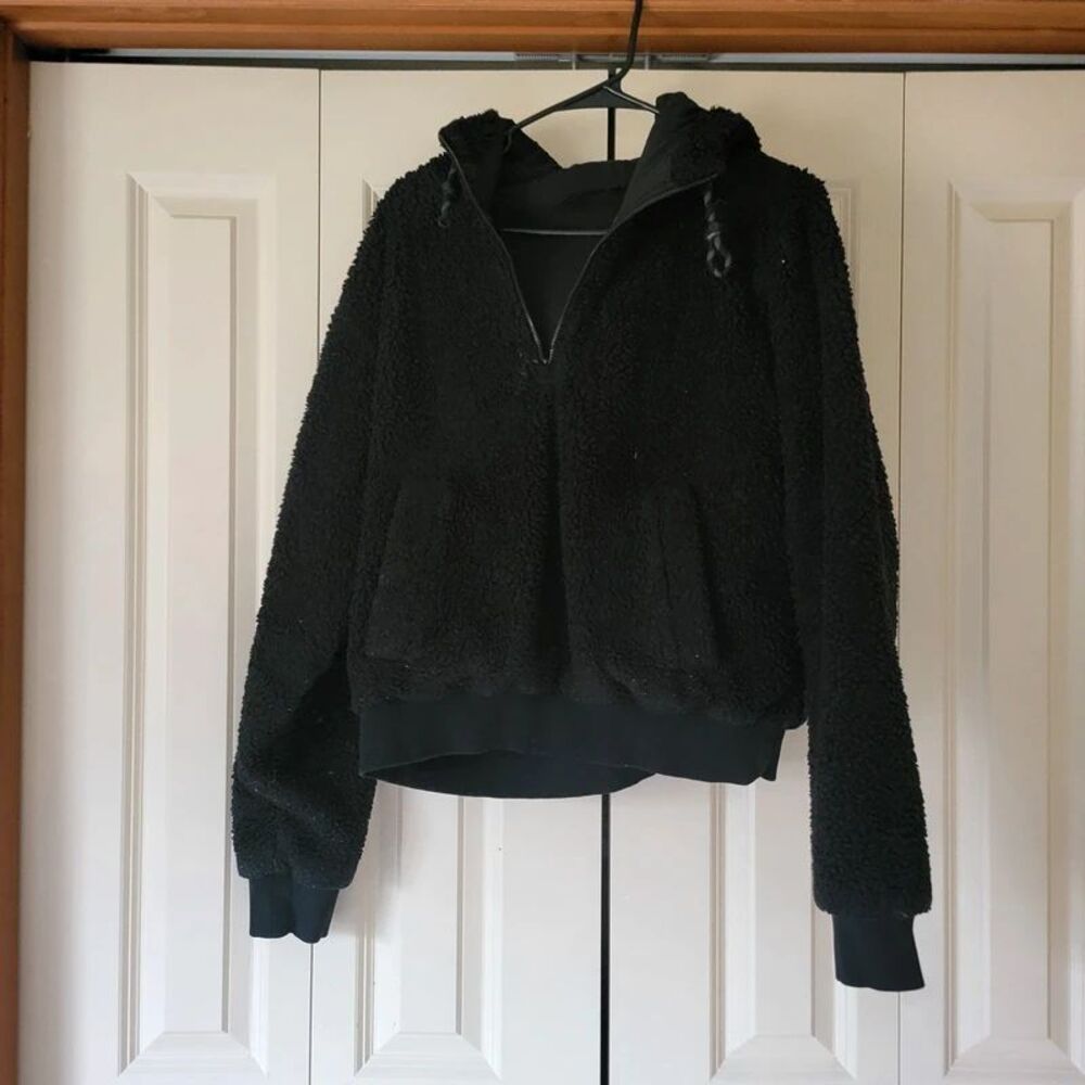 Lululemon Reversible Women's Oh So Sherpa Half Zip Black Size 10